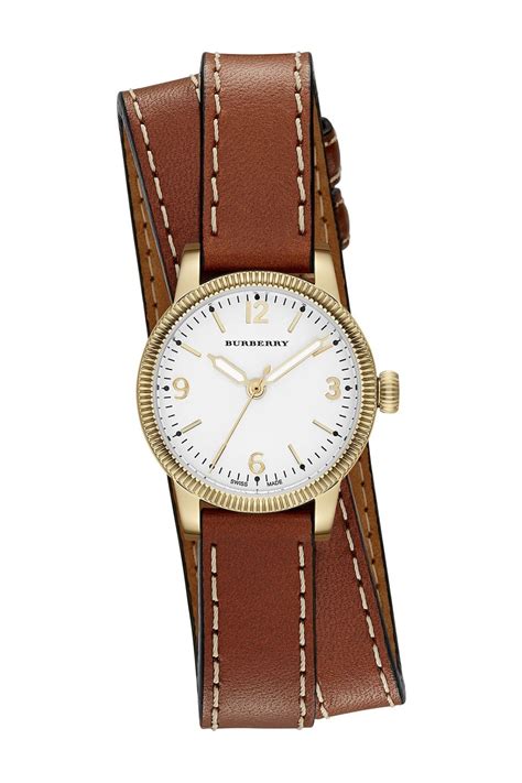 brown leather burberry watch|burberry watch for women.